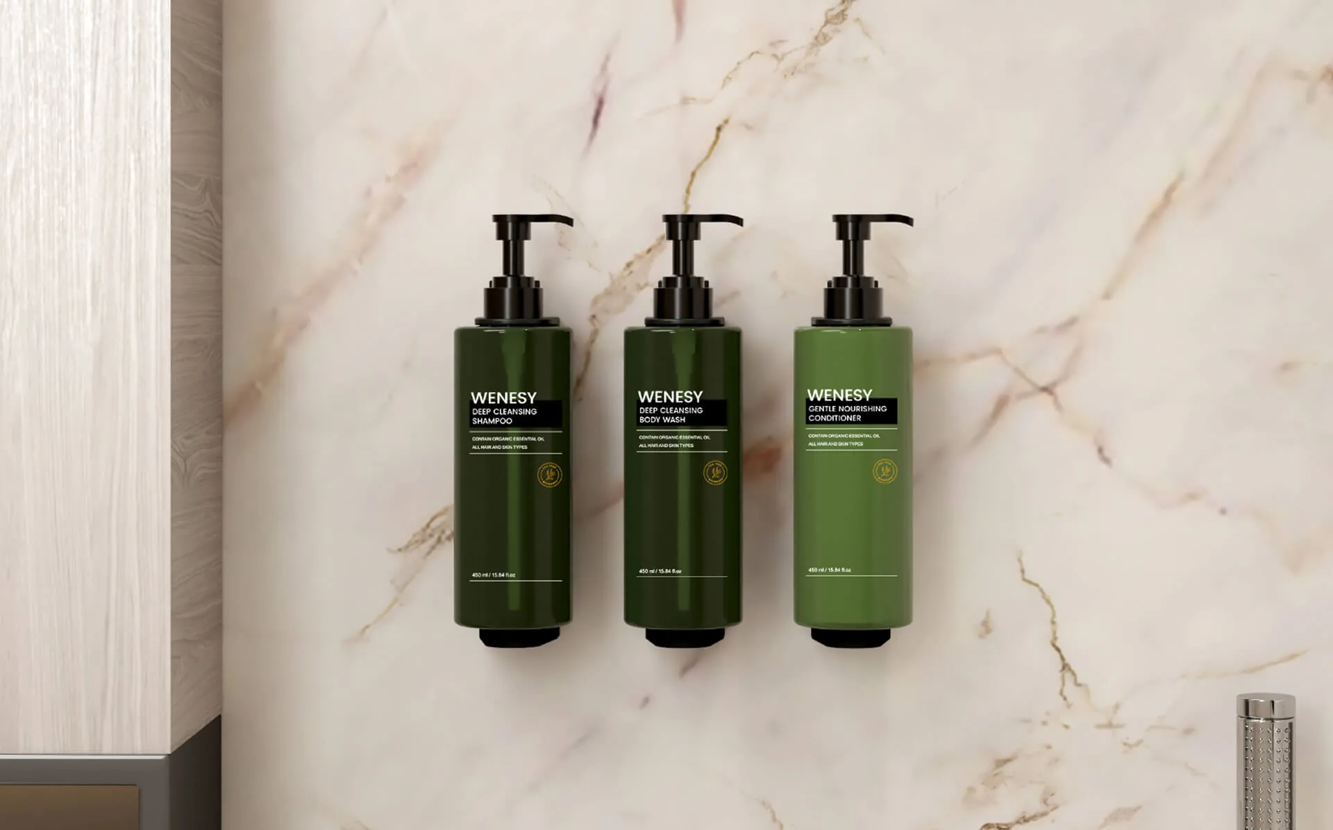 Large Capacity Pump Hotel Shampoo Dispenser 